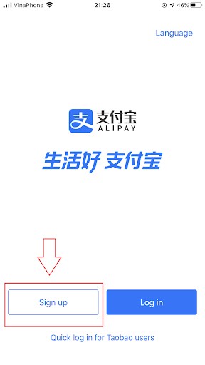 Đăng ký tài khoản Alipay trên di động một cách đơn giản
