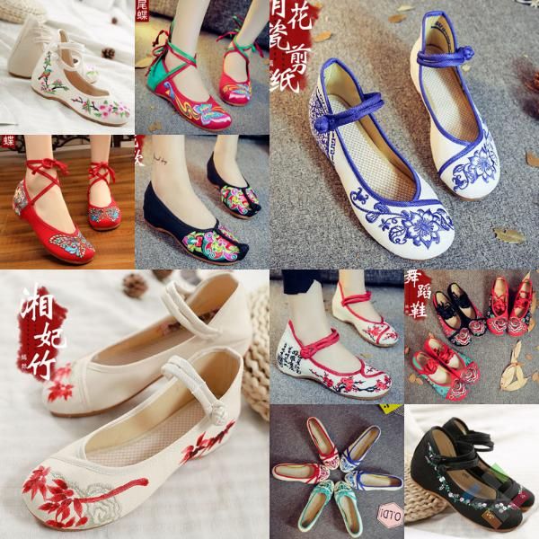 Các mẫu giày vải thêu Trung Quốc